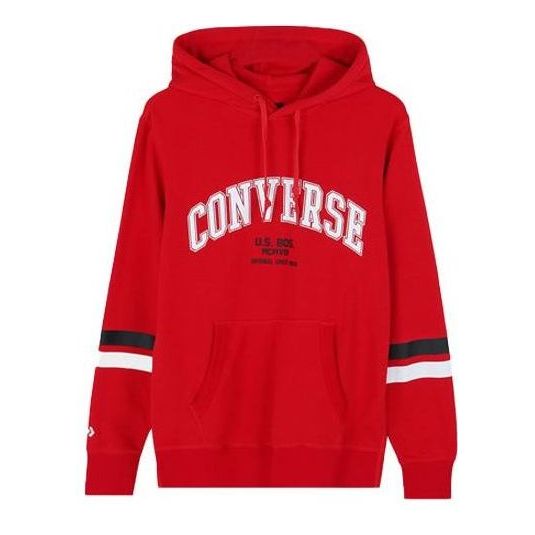Sweatshirt Converse Converse Men's Collegiate Text Pullover Hoodie Rød | 10017352-A04, 0