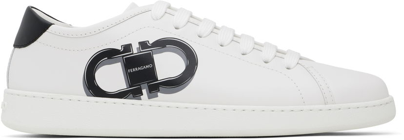 Tøj FERRAGAMO Ferragamo Double Gancini Hvid | 780991