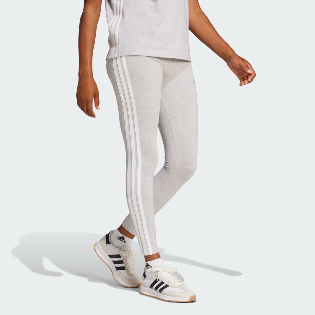 Leggings adidas Performance Cotton Leggings With Side Stripe Grå | JE0075, 1