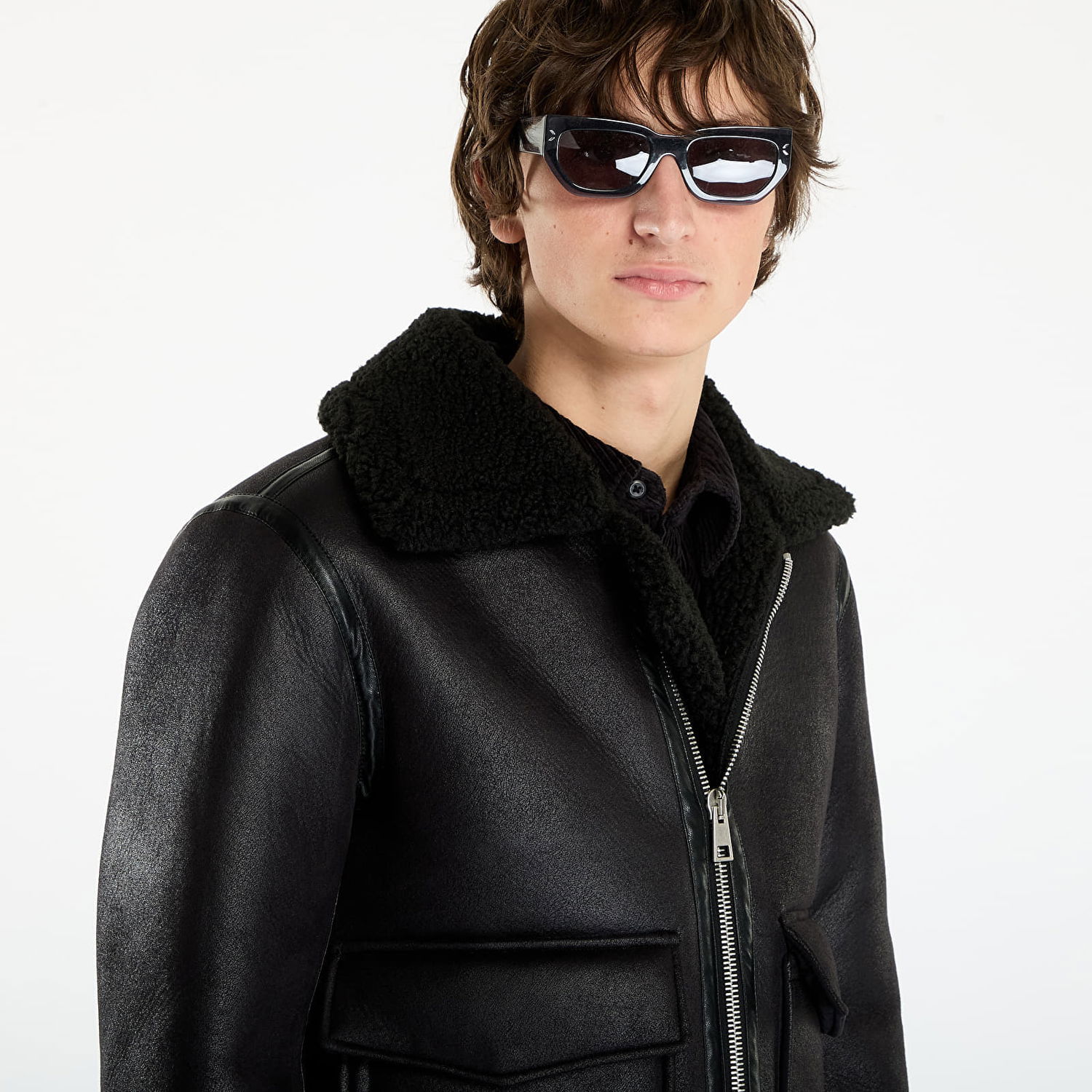 Bomberjakke A.P.C. Shearling Blouson Tommy Sort | PSALB-H02904 LZZ, 1
