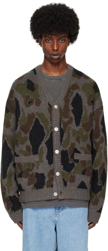 Sweater Carhartt WIP Camouflage Knit Cardigan Grå | I033914, 0