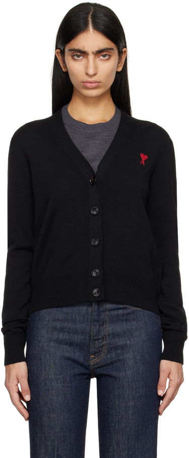 Sweater AMI De Cœur Cardigan Sort | BFFKC111.KN0025, 0