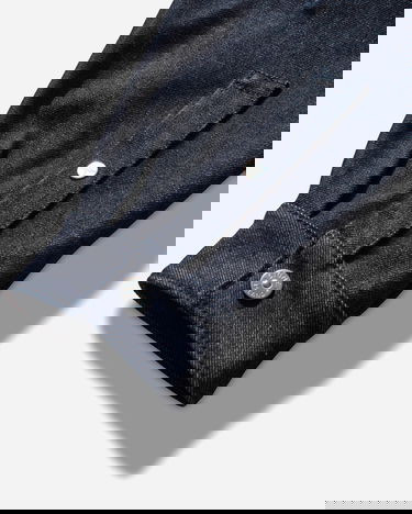 Skjorte Stone Island Long Sleeve Raw Denim Patch Pocket Shirt Mørkeblå | K2S15-1100008-S00J8 VJ200, 4