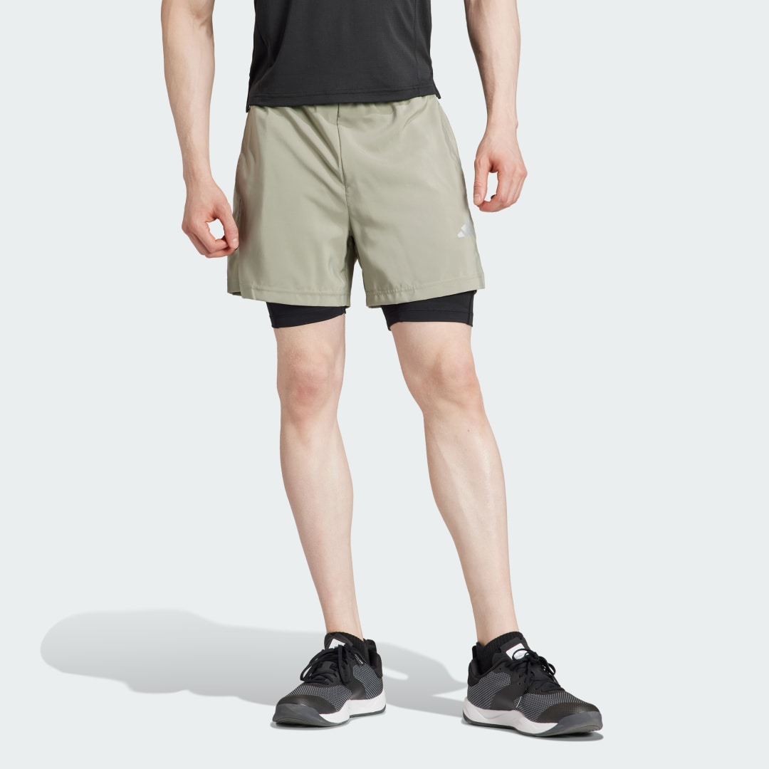 Shorts adidas Performance Gym+ Training 2-in-1 Shorts Grøn | IR8598, 0
