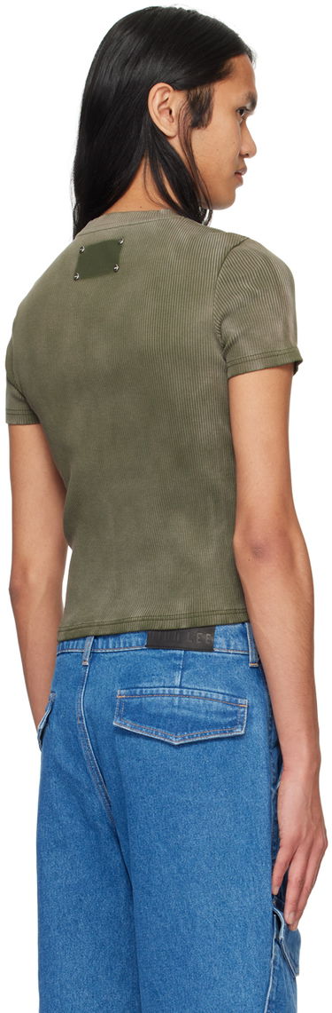 T-shirt Dion Lee Sprayed Shrunken Rivet T-Shirt Grøn | C3168PS24, 2