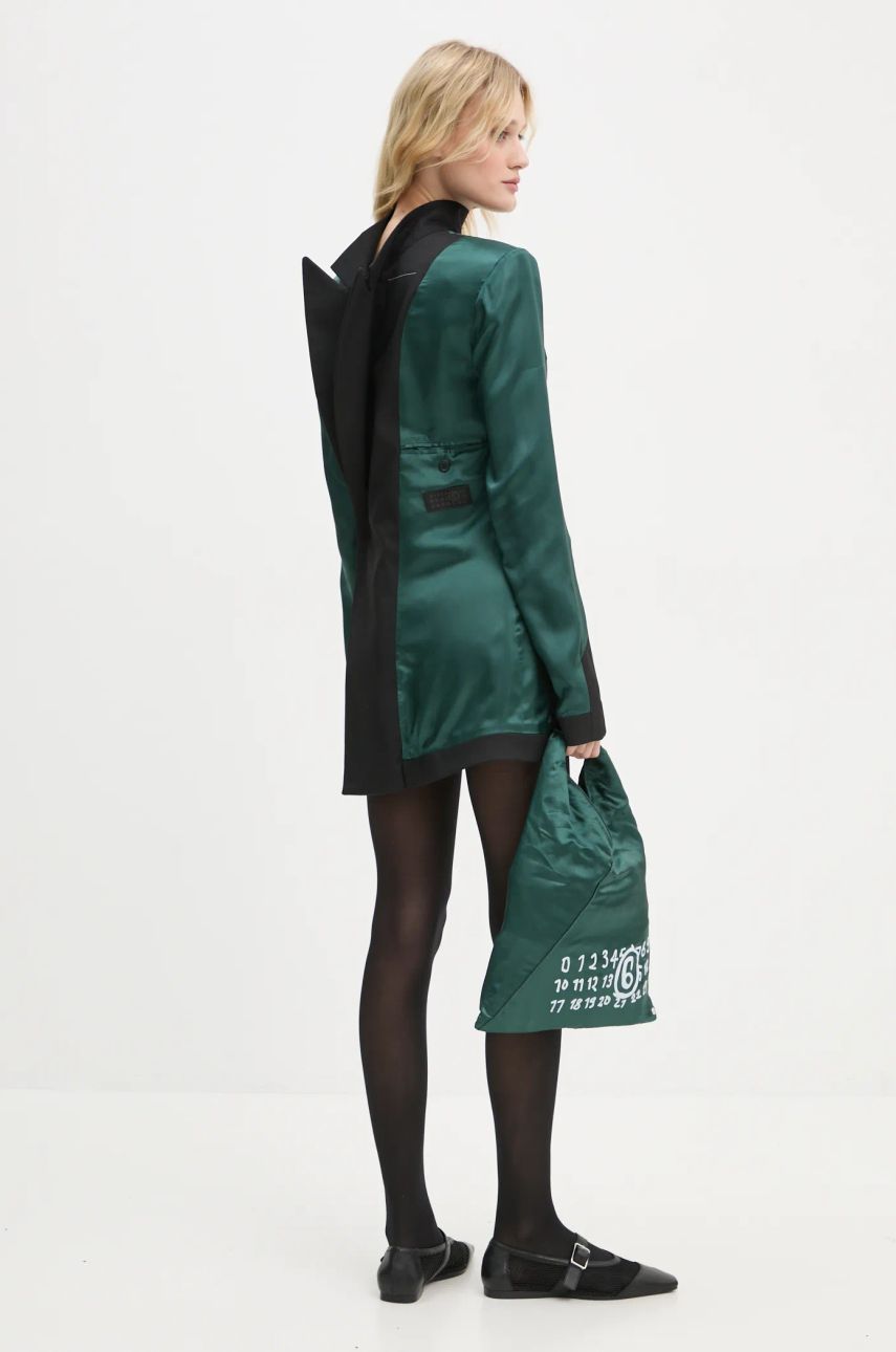Kjole Maison Margiela Green Satin Mini Dress Grøn | S62DA0036.S41355, 1
