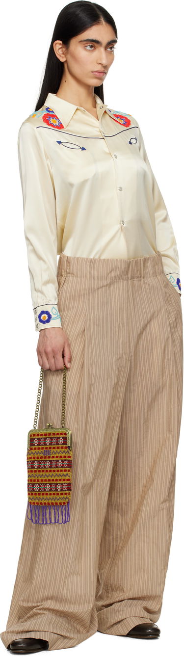 Skjorte Bode Bode Garden Party Embroidered Western Shirt Beige | WRS25SH035, 4
