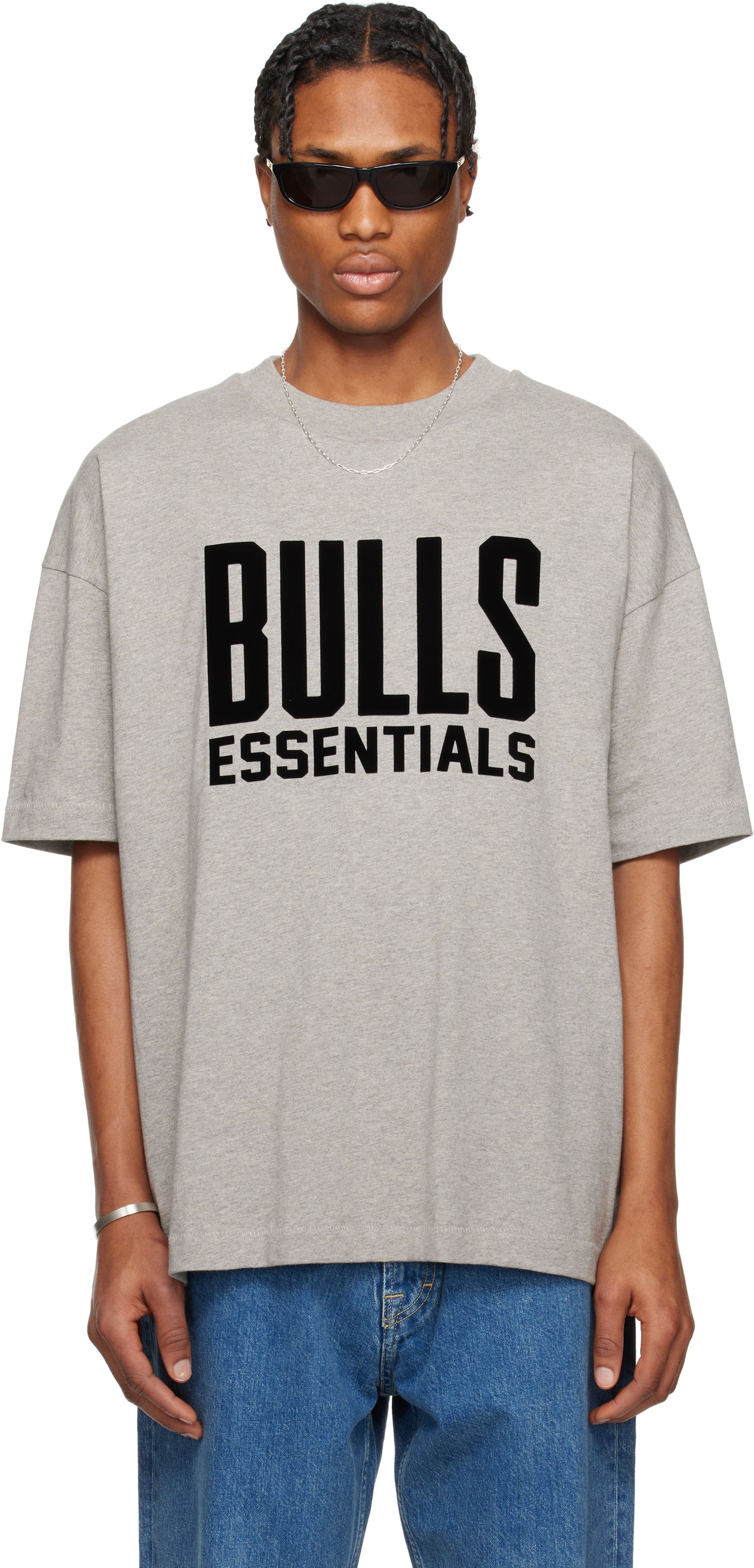 T-shirt Fear of God Fear of God ESSENTIALS NBA Bulls Short Sleeve T-Shirt Grå | 125AL244104F, 0