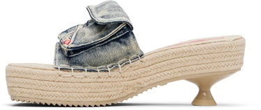 Kjole Diesel Diesel D-Ibiza Heeled Sandals Blå | Y03568 P8100, 2