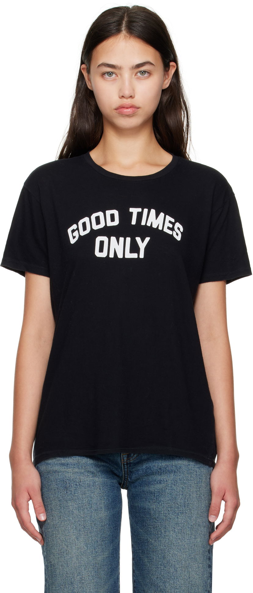 T-shirt R13 R13 'Good Times Only' Boy T-Shirt Sort | R13WK001-K126A