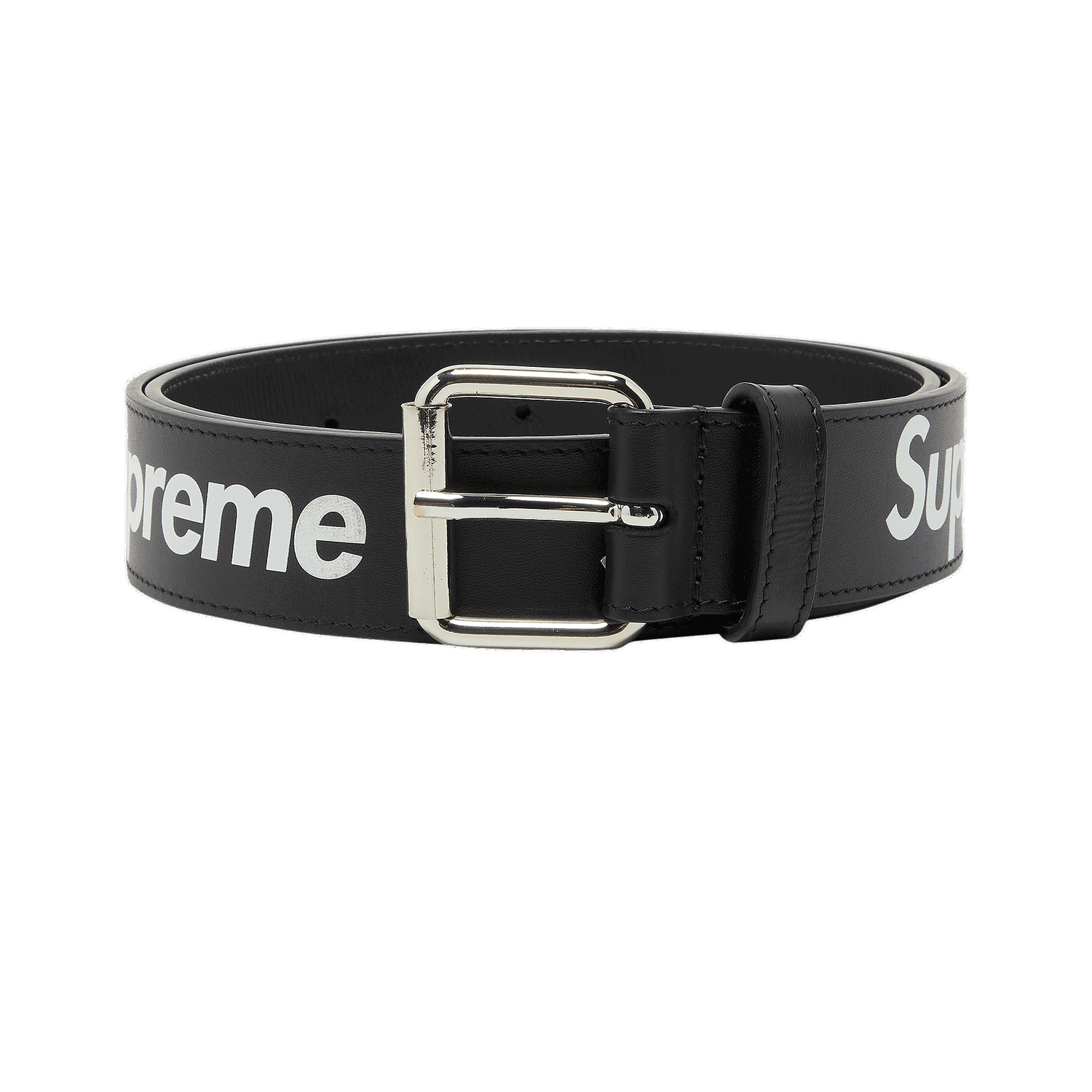 Bælter Supreme Repeat Leather Belt Sort | SS22A47 BLACK, 0
