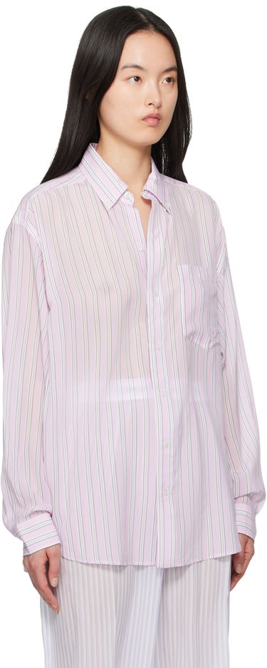 Skjorte Alexander Wang Alexander Wang Oversize Silk Chiffon Shirt Hvid | 1WC2251012, 4