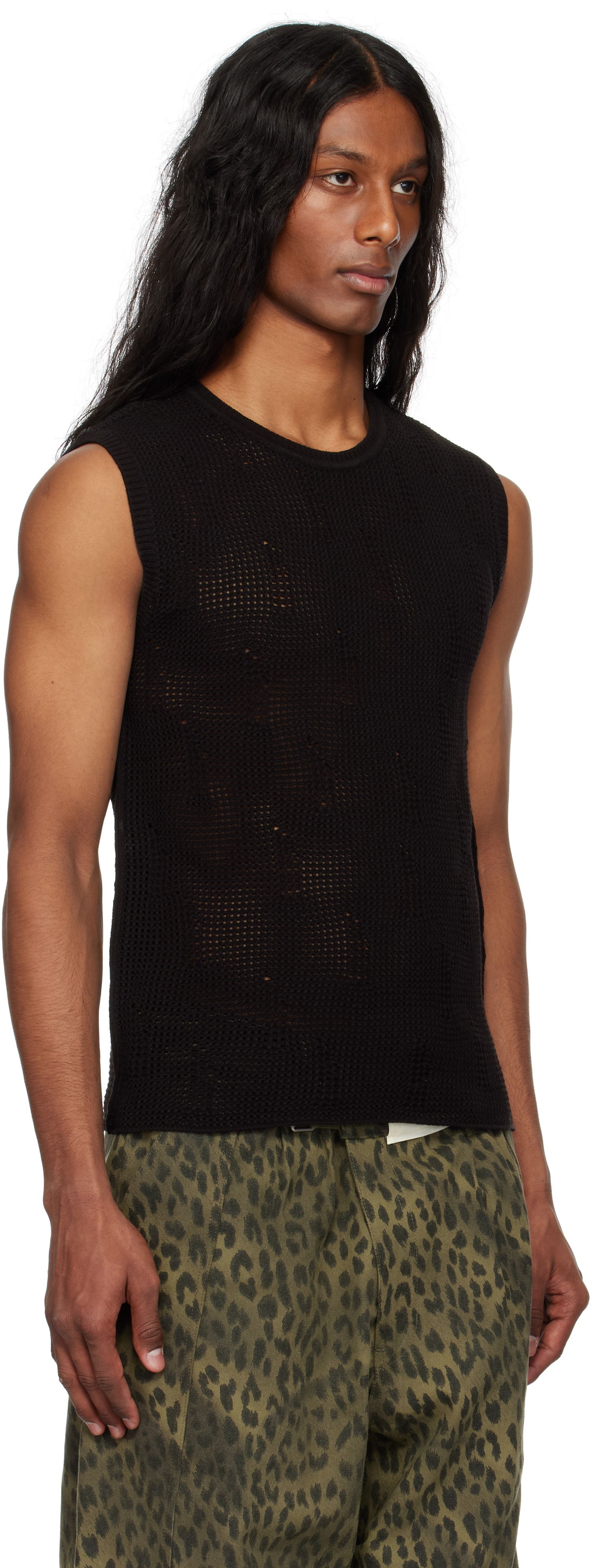 Tanktop Andersson Bell Andersson Bell Net Damaged Sleeveless Tank Top Sort | atb1328m, 1