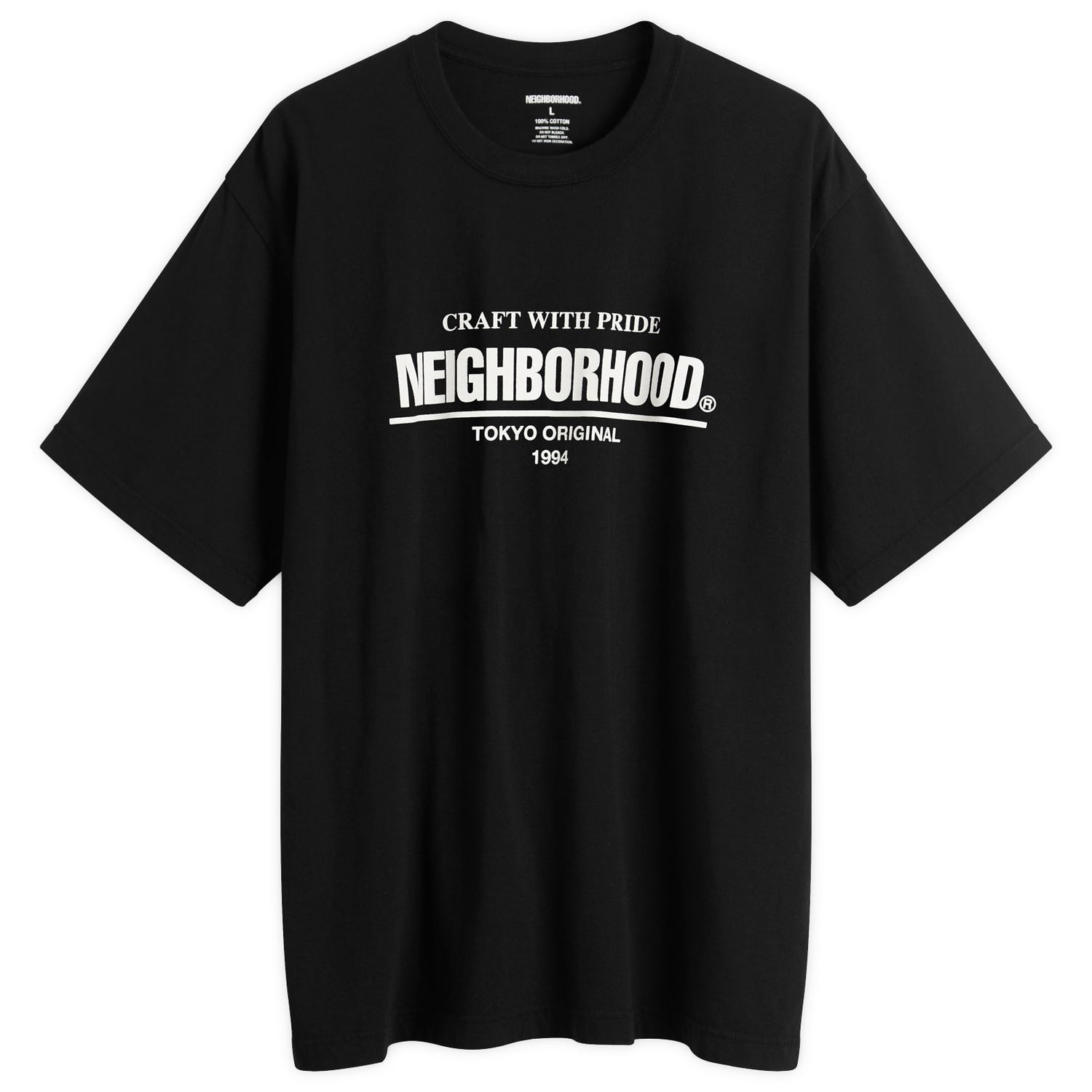 T-shirt Neighborhood Classic Logo T-Shirt Sort | 252PCNH-ST01-BLK, 0