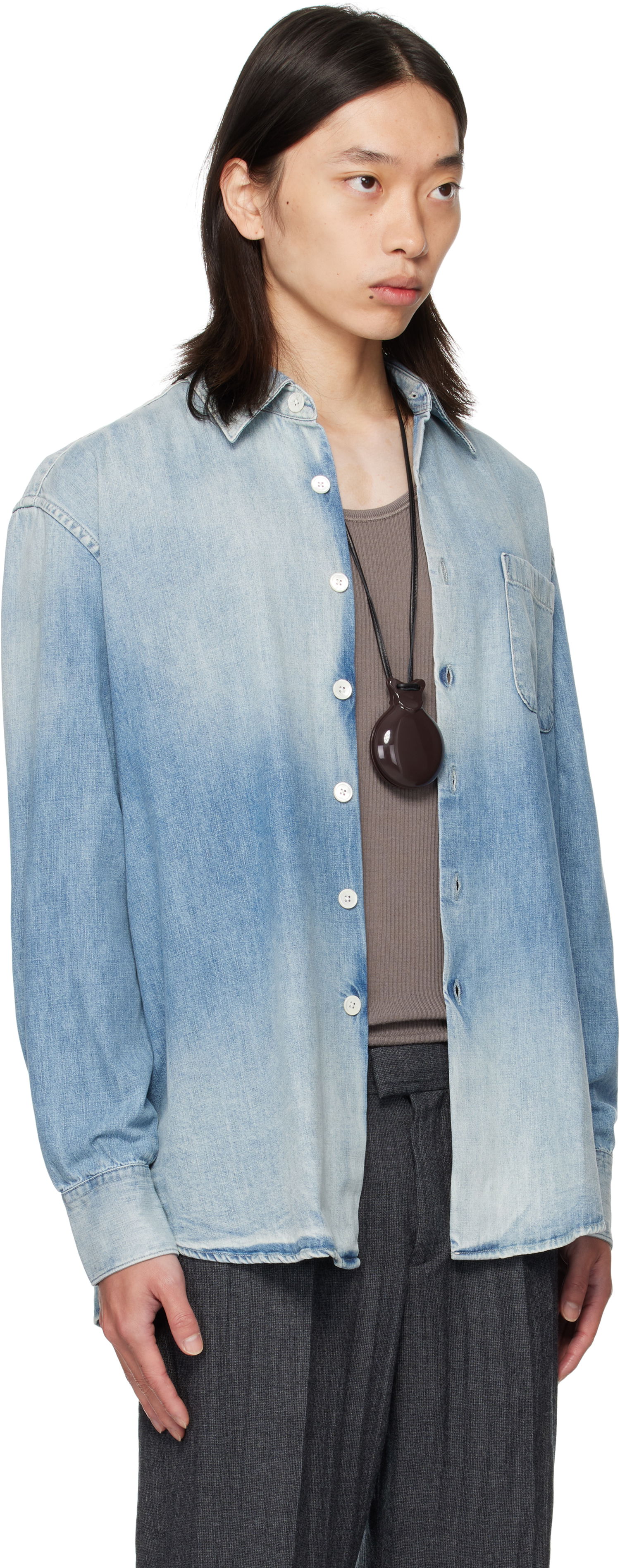 Skjorte OUR LEGACY OUR LEGACY Above Denim Shirt Blå | M4252AC, 1