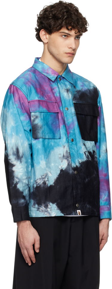 Skjorte BAPE Tie Dye Relaxed Fit Shirt Blå | 001SHK801005M, 1