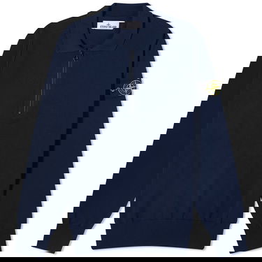 Polo skjorte Stone Island Soft Cotton Knitted Polo Shirt Mørkeblå | 8015543B2-V0020, 0