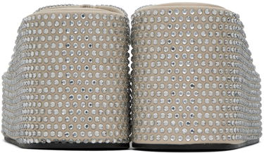 Tilbehør Coperni Coperni Crystal Embellished Wedge Sandals Beige | COPSH09455, 1