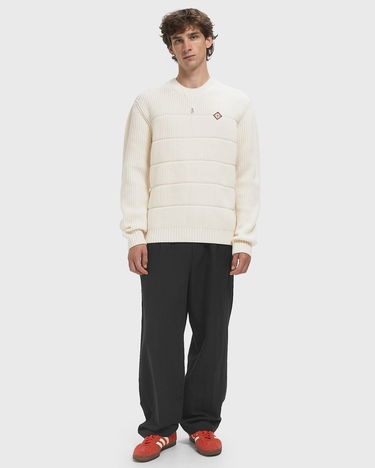 Sweater Casablanca Padded Crewneck Sweater Hvid | M-AW25-KW-1047-01, 1