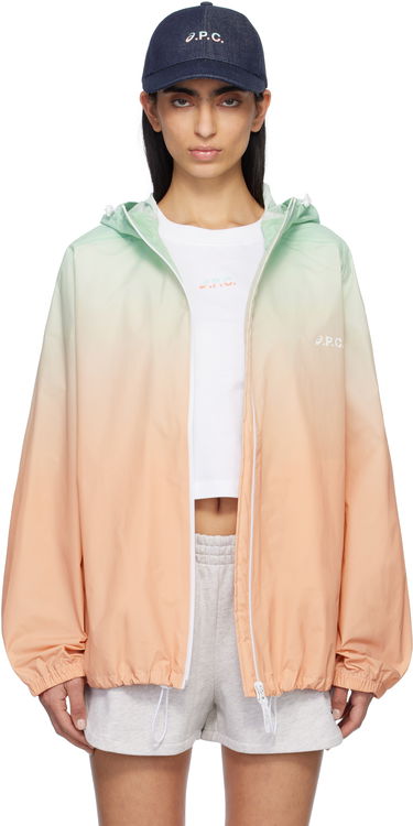 Vindjakke A.P.C. A.P.C. ASICS Edition Meadow Gradient Hooded Jacket Orange | PSAKO-M32001, 0