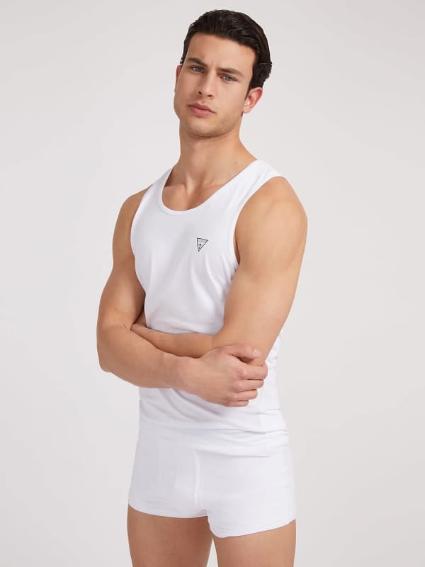 Tanktop GUESS Small Logo Hvid | U97M02K6YW1, 0