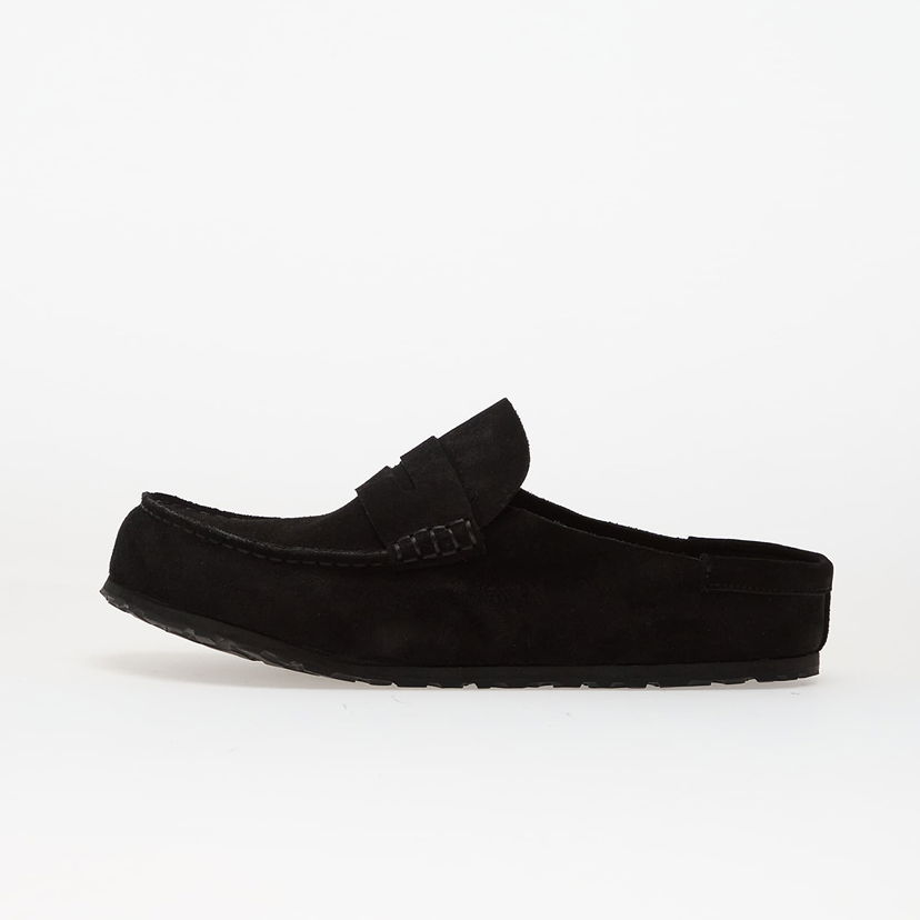 Sneakers og sko Birkenstock Birkenstock Naples Wrapped Suede Leather Mules Sort | 1030795