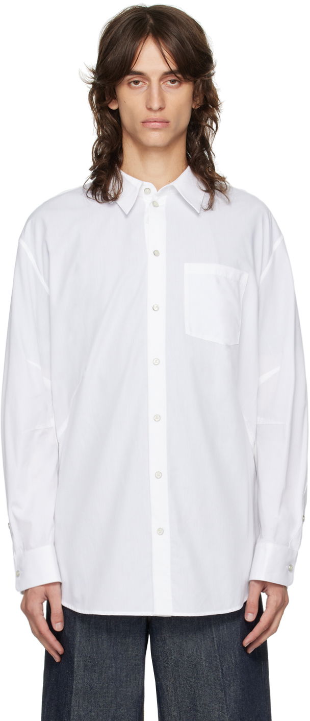 Skjorte Helmut Lang Helmut Lang Apex Oversized Shirt Hvid | O06HM599