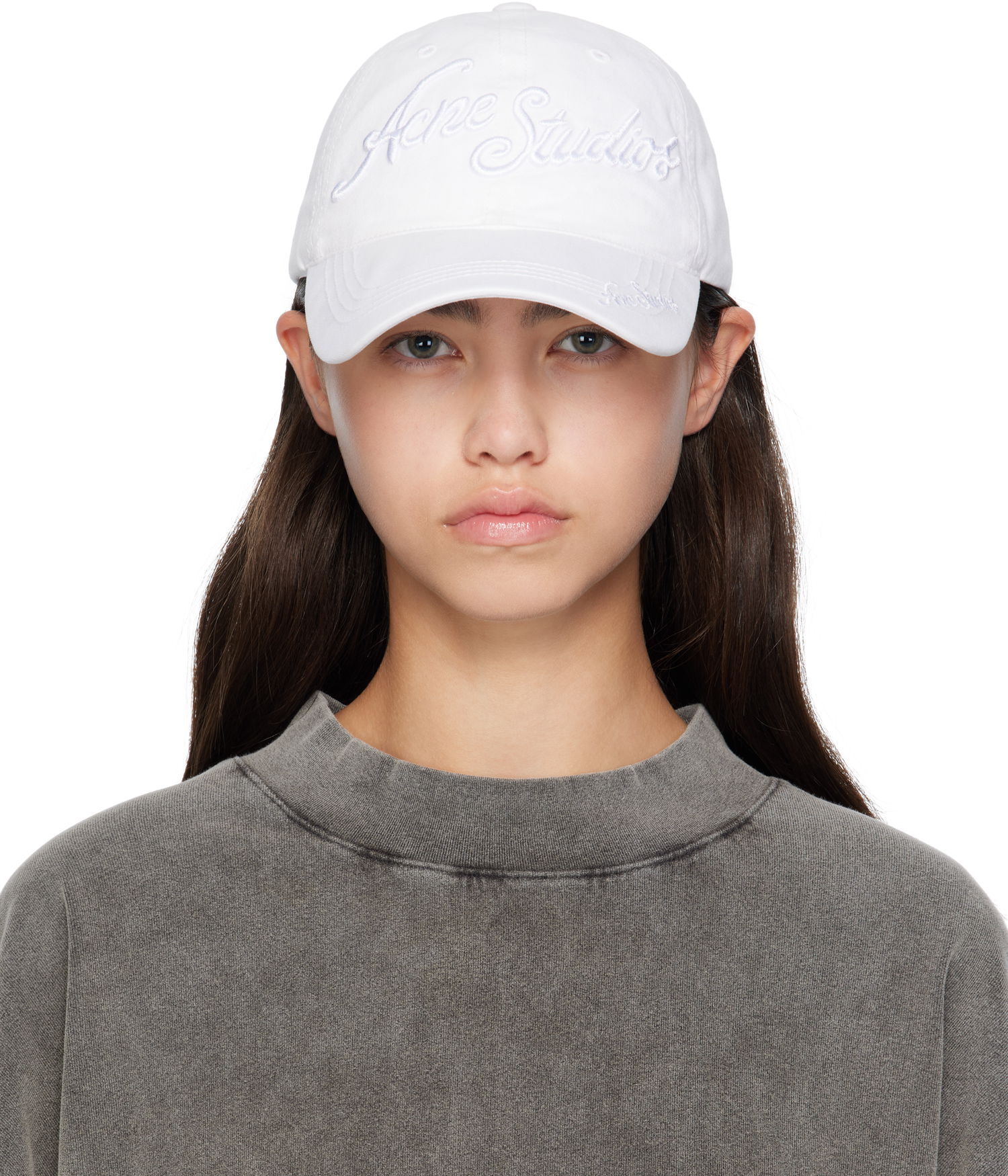 Kasket Acne Studios Logo Cap Hvid | C40416-, 0