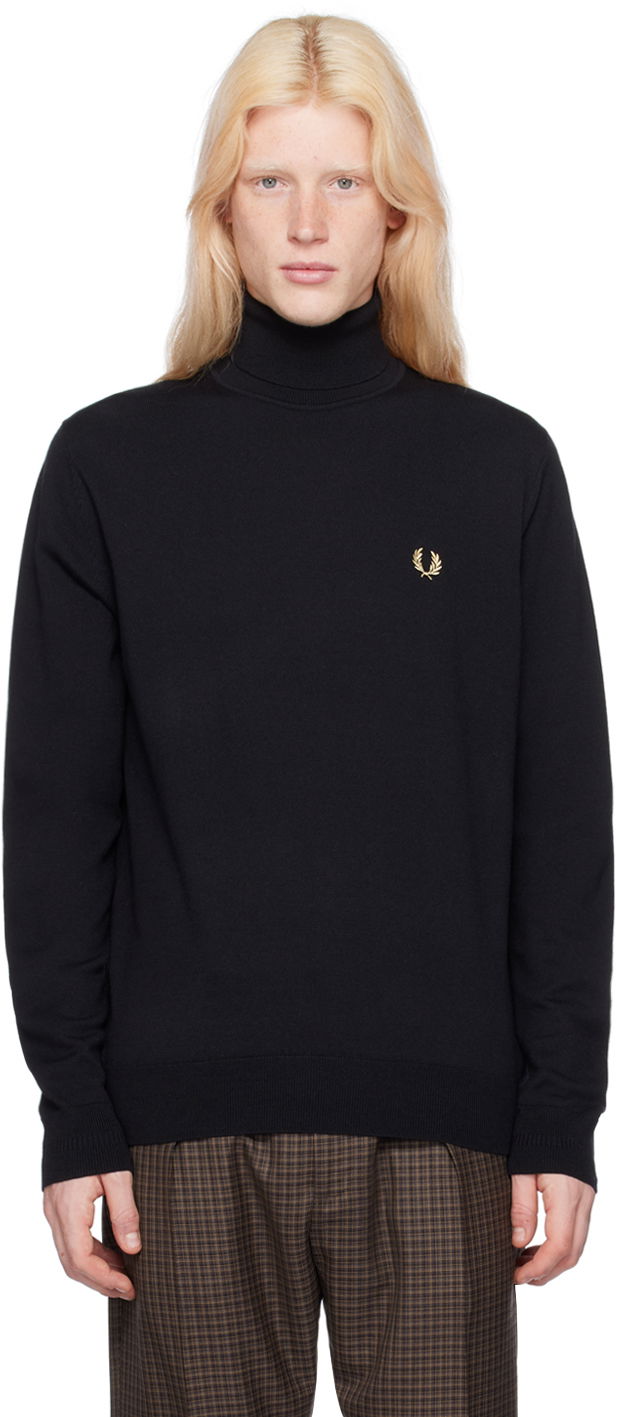 Sweater Fred Perry Embroidered Turtleneck Sort | K9552-198, 0