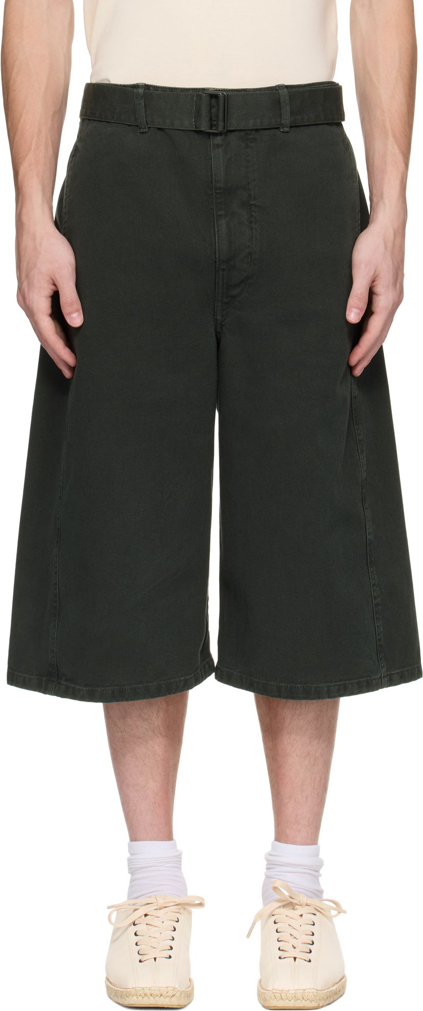Shorts LEMAIRE Lemaire Twisted Denim Shorts Grøn | PA1107 LD1039
