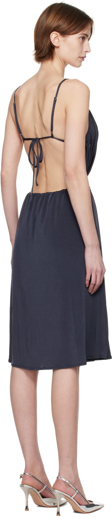 Kjole Diesel Diesel D-Showomen Cowl Neck Midi Dress Mørkeblå | A17621 0QMAX, 2