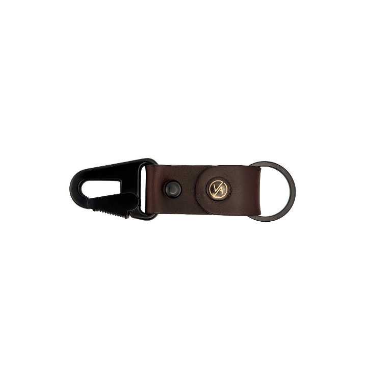 Nøgleringe Vasky Leather Keychain with Carabiner Brun | A-0223-004, 0