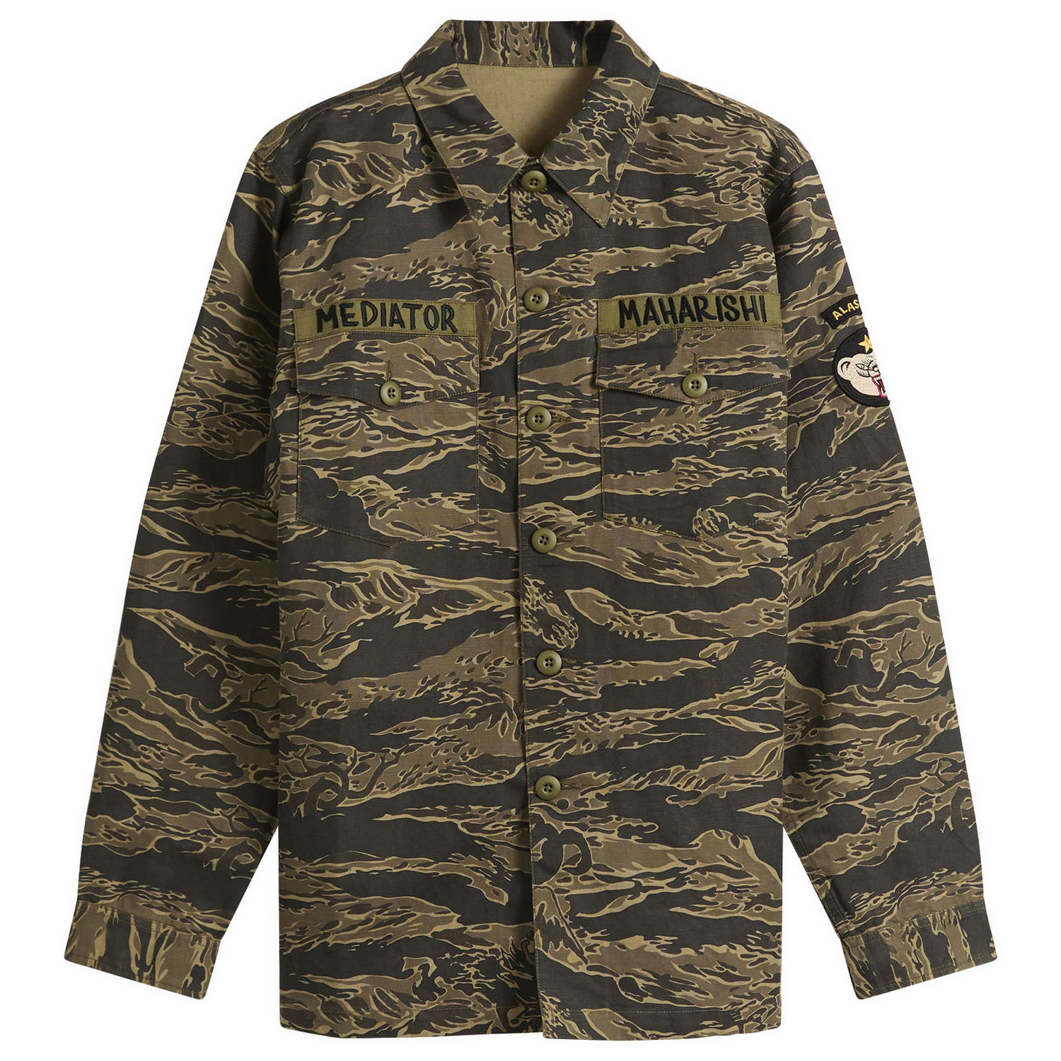 Skjorte Maharishi Bonsai Tigerstripe Utility Shirt Flerfarvet | 7147-MGD, 0