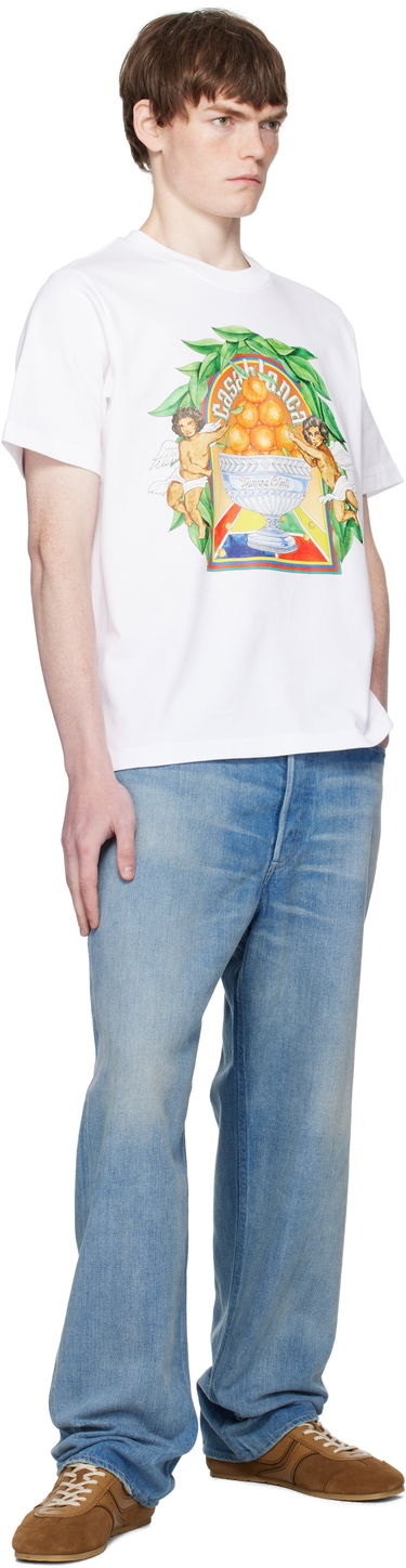 T-shirt Casablanca Casablanca Triomphe D'Orange Graphic Tee Hvid | MPF25-JTS-001-23-EX-FLANNELS, 3