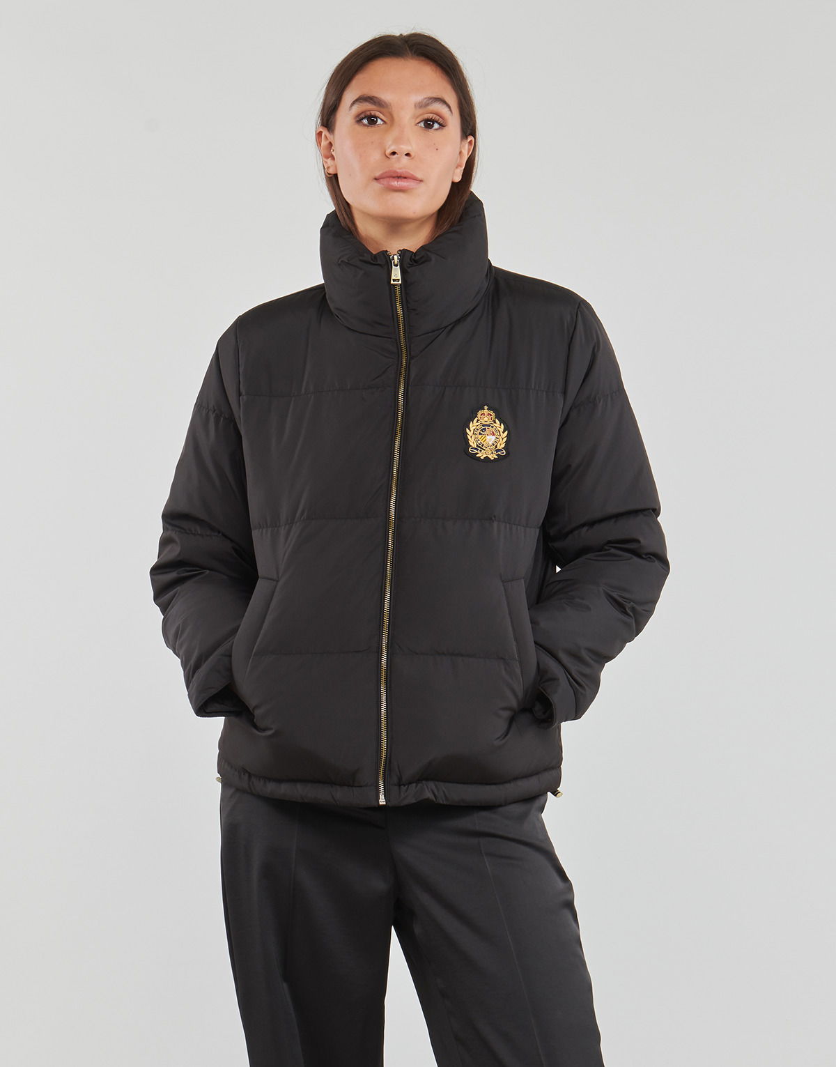 Puffer jakke Polo by Ralph Lauren Logo-Patch Insulated Puffer Jacket Sort | 297928078001, 1