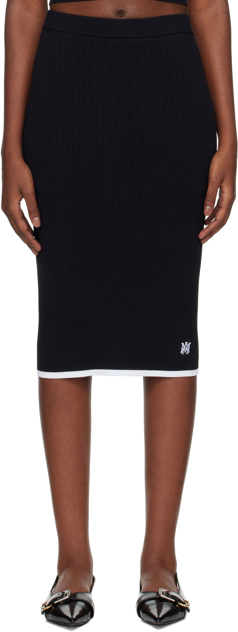 Nederdel AMIRI Midi Skirt Sort | AWKNSH1011