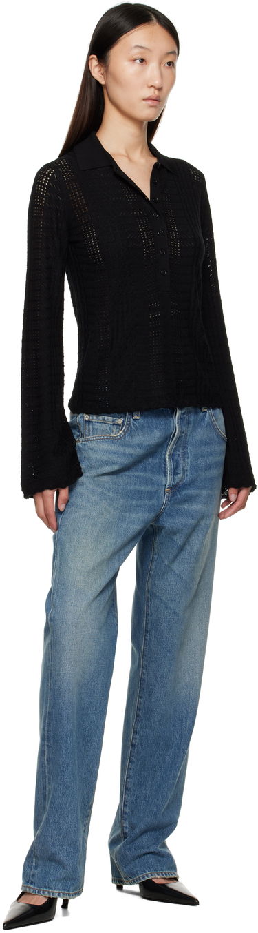 Polo skjorte Loulou de Saison Loulou de Saison Tiha Knit Polo Sort | TIHA, 3