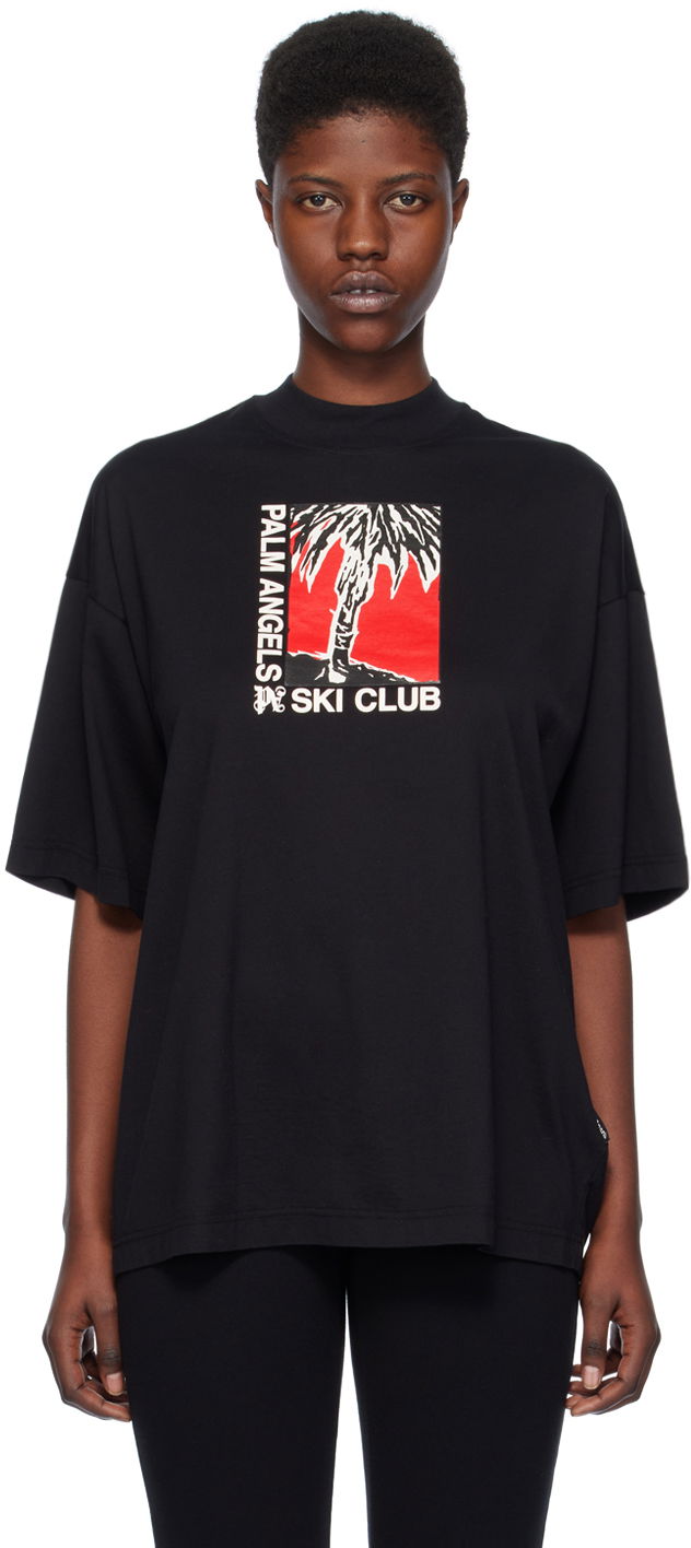 T-shirt Palm Angels 'Ski Club' T-Shirt Sort | PWAA017R24JER0021001
