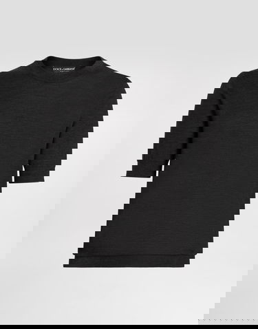 Sweater Dolce & Gabbana Dolce & Gabbana Wool Short Sleeve Sweater Sort | GXX03TJDVBVN2111, 0
