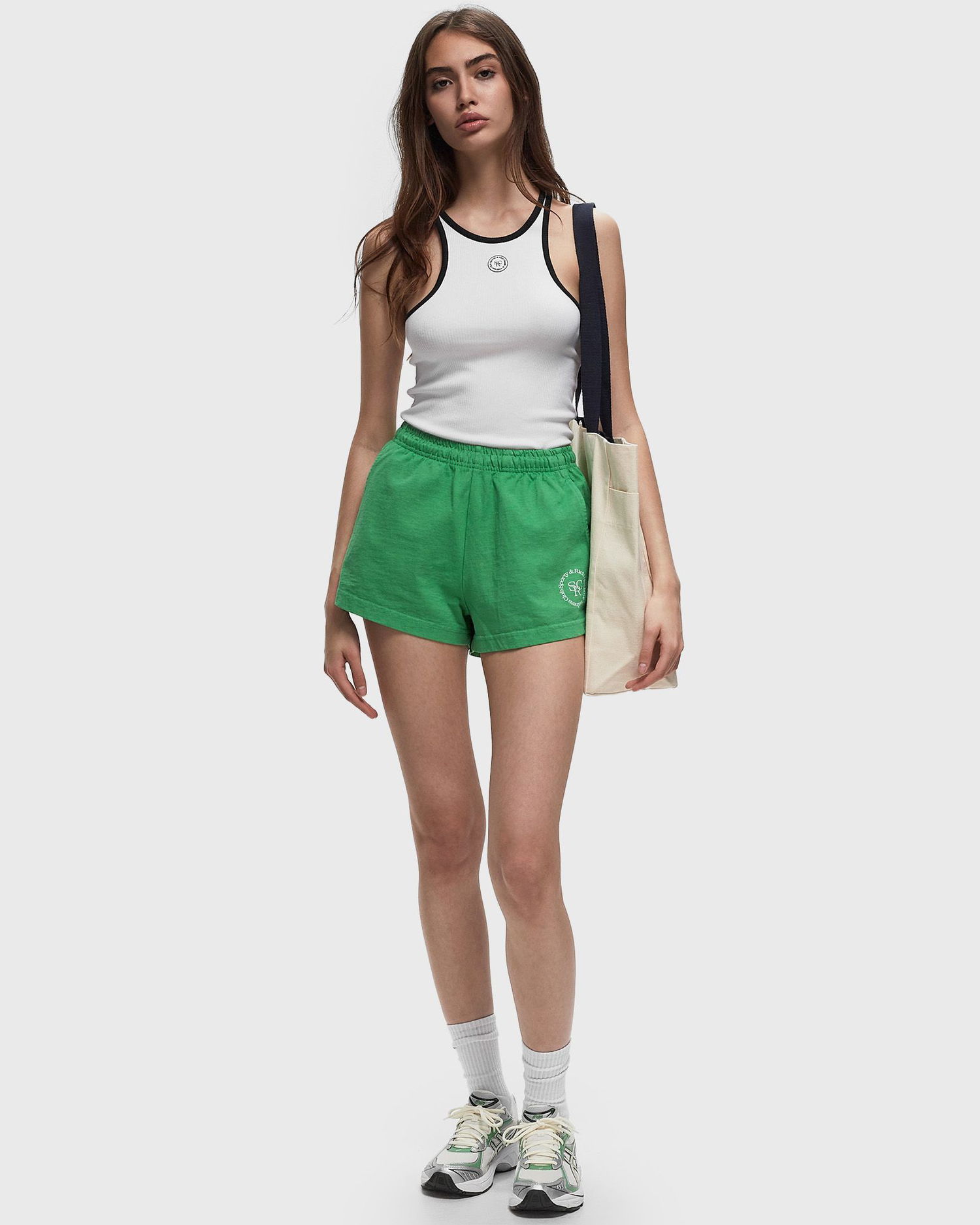 Tanktop Sporty & Rich SRHWC Ribbed Tank Hvid | TO033S405SW, 1
