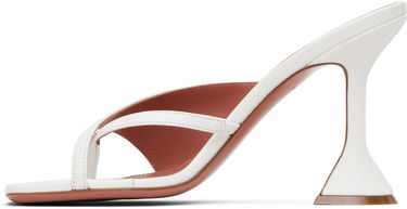 Skopleje Amina Muaddi Amina Muaddi Shiona Slipper Heeled Sandals Hvid | SHIONA SLIPPER, 2