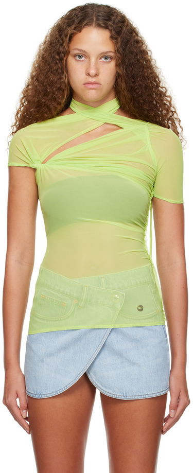 Tanktop Coperni Draped T-Shirt Grøn | COPJS54557, 0