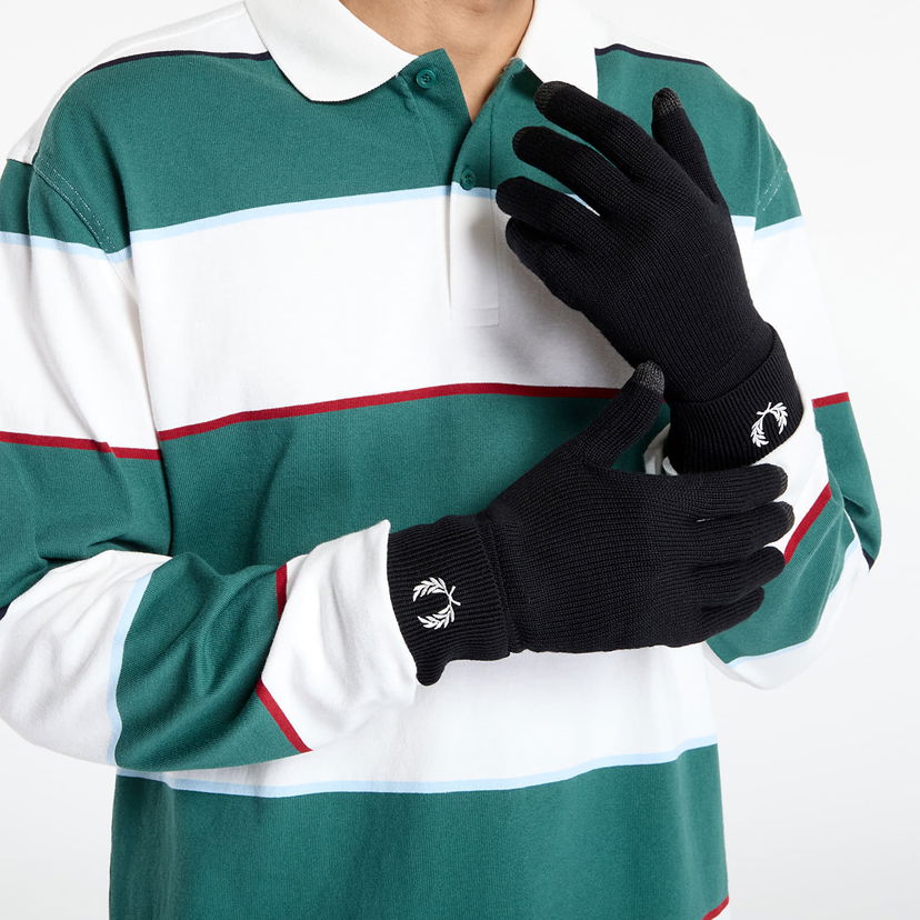 Handsker Fred Perry Fred Perry Classic Merino Wool Gloves Sort | C1139 843