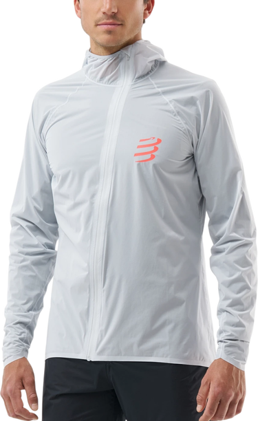 Jakke Compressport Compressport Hurricane Waterproof 10/10 Hooded Jacket Hvid | am00009b1046, 0