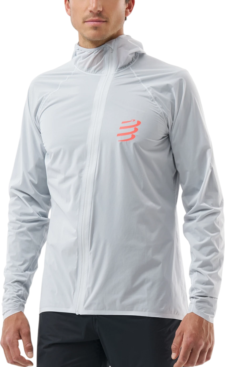 Jakke Compressport Compressport Hurricane Waterproof 10/10 Hooded Jacket Hvid | am00009b1046