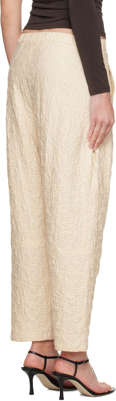 Bukser Max Mara Max Mara Alamo Textured Ankle Trousers Beige | 2521786058600, 2