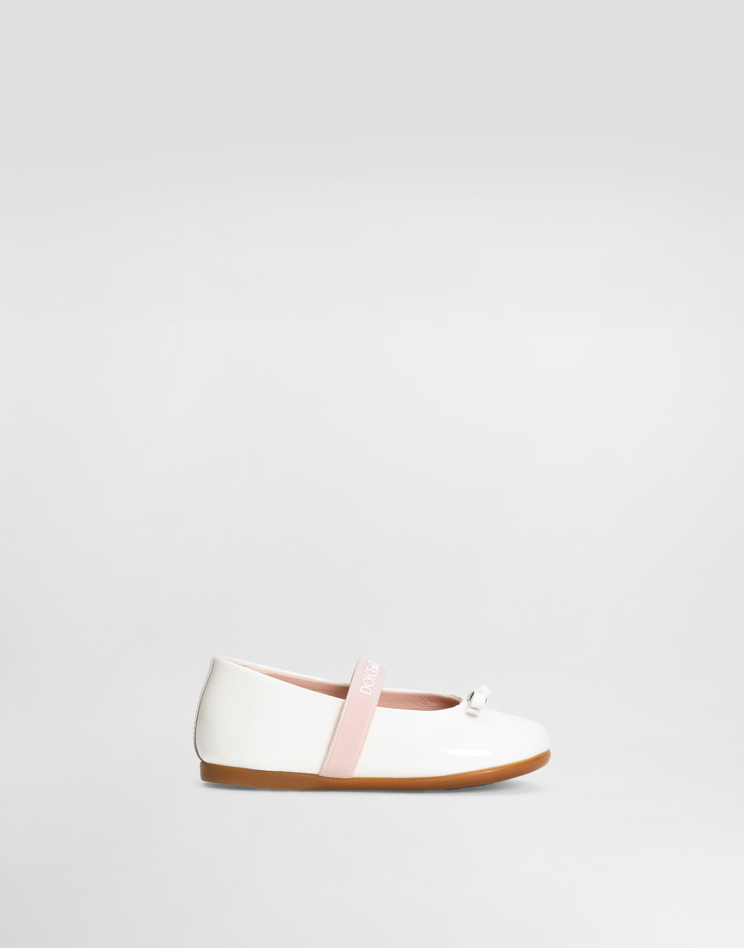 Tilbehør Dolce & Gabbana Dolce & Gabbana Patent Leather Ballet Flats First Steps (19-26) Hvid | D20093A483187682, 0