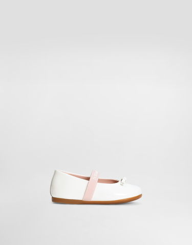 Tilbehør Dolce & Gabbana Dolce & Gabbana Patent Leather Ballet Flats First Steps (19-26) Hvid | D20093A483187682, 0