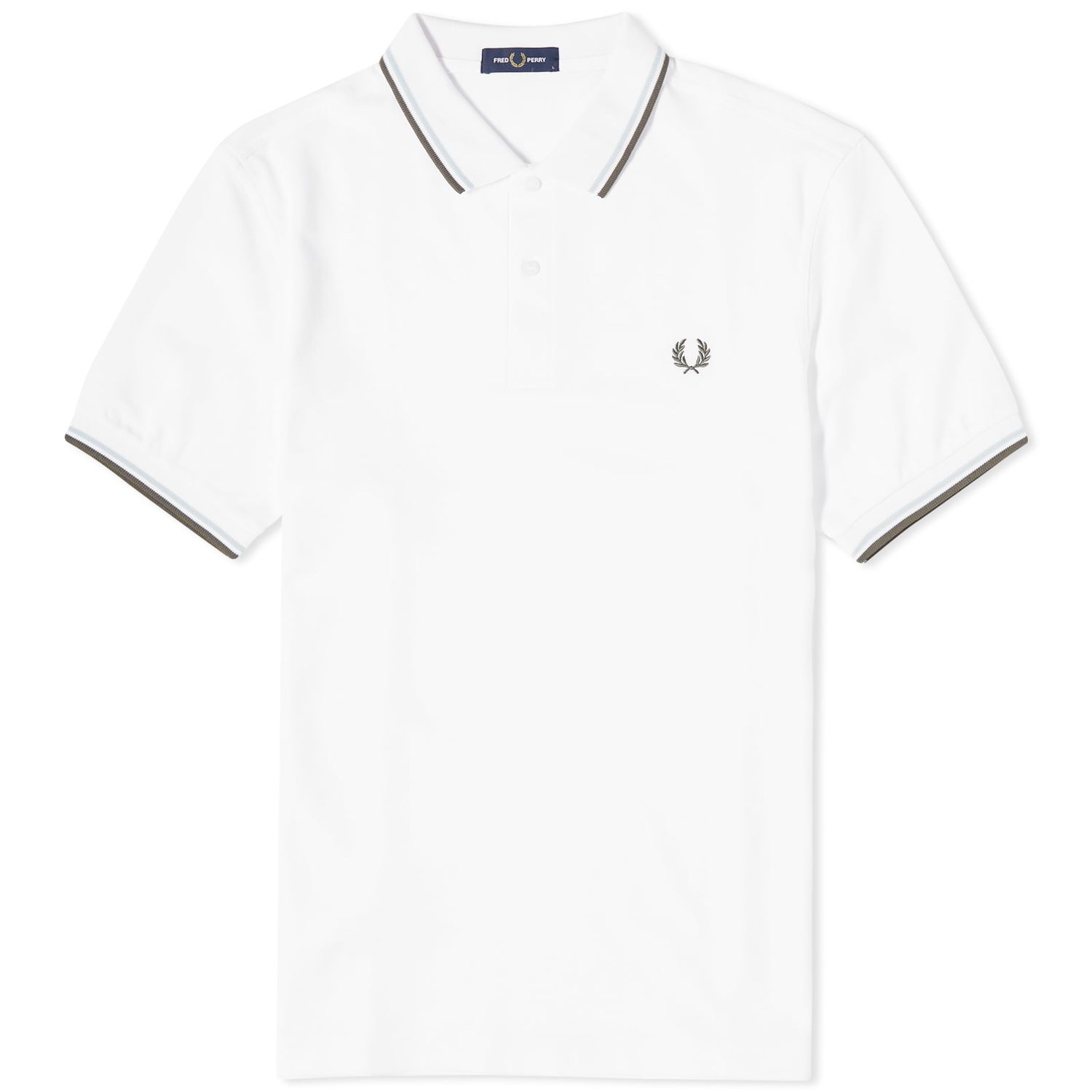 Polo skjorte Fred Perry Twin Tipped Polo Tee Hvid | M3600-T42, 0