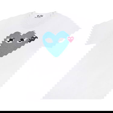 T-shirt Comme des Garçons PLAY Red Emblem Heart T-Shirt Hvid | AZ T106 051 2, 1